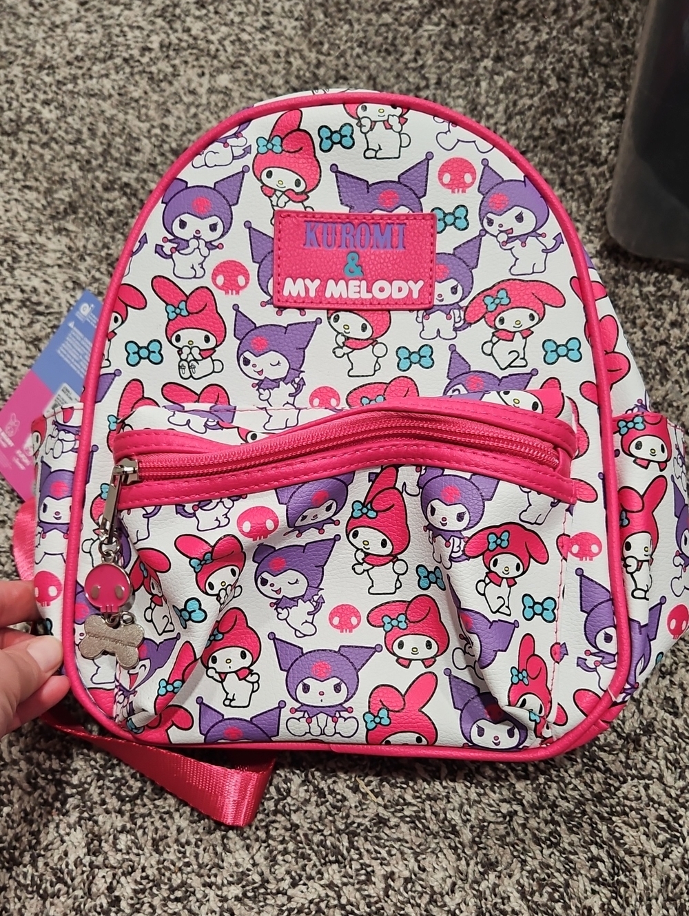 Claire's Kuromi & My Melody Pink and Purple Kids Backpack